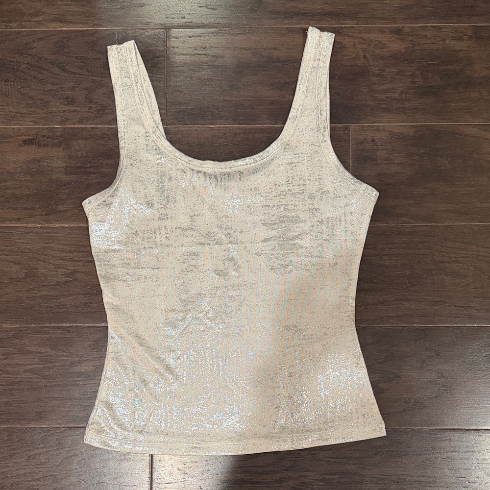 Kiwi Sparkling Beige Tank Top